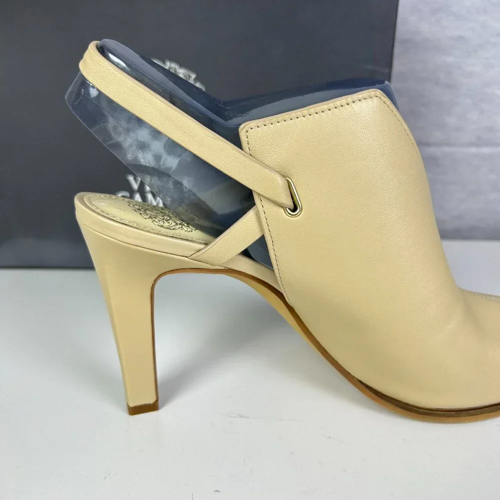 Vince Camuto Womens 9M Leather Sandals Millwood Arno Peep Toe Slingback NWB
